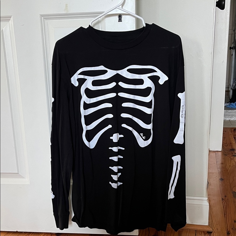 Karate Kid Cobra Kai Skeleton Print Long Sleeve Top